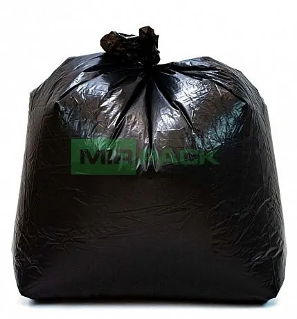 Мешки для мусора 180 литров 35 мкм, в пачках 200 шт черные - Вид 1