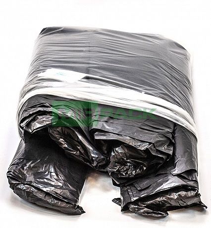 Мешки для мусора 120 л, 50 мкм, ПВД, черные, в пачках 200 шт. 2х слойные - Вид 6
